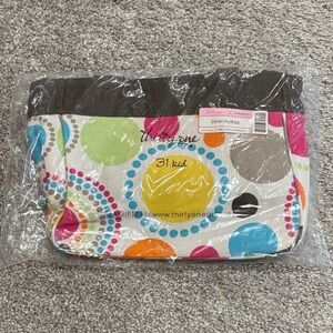 Thirty-One Multicolor Dot Demi Purse